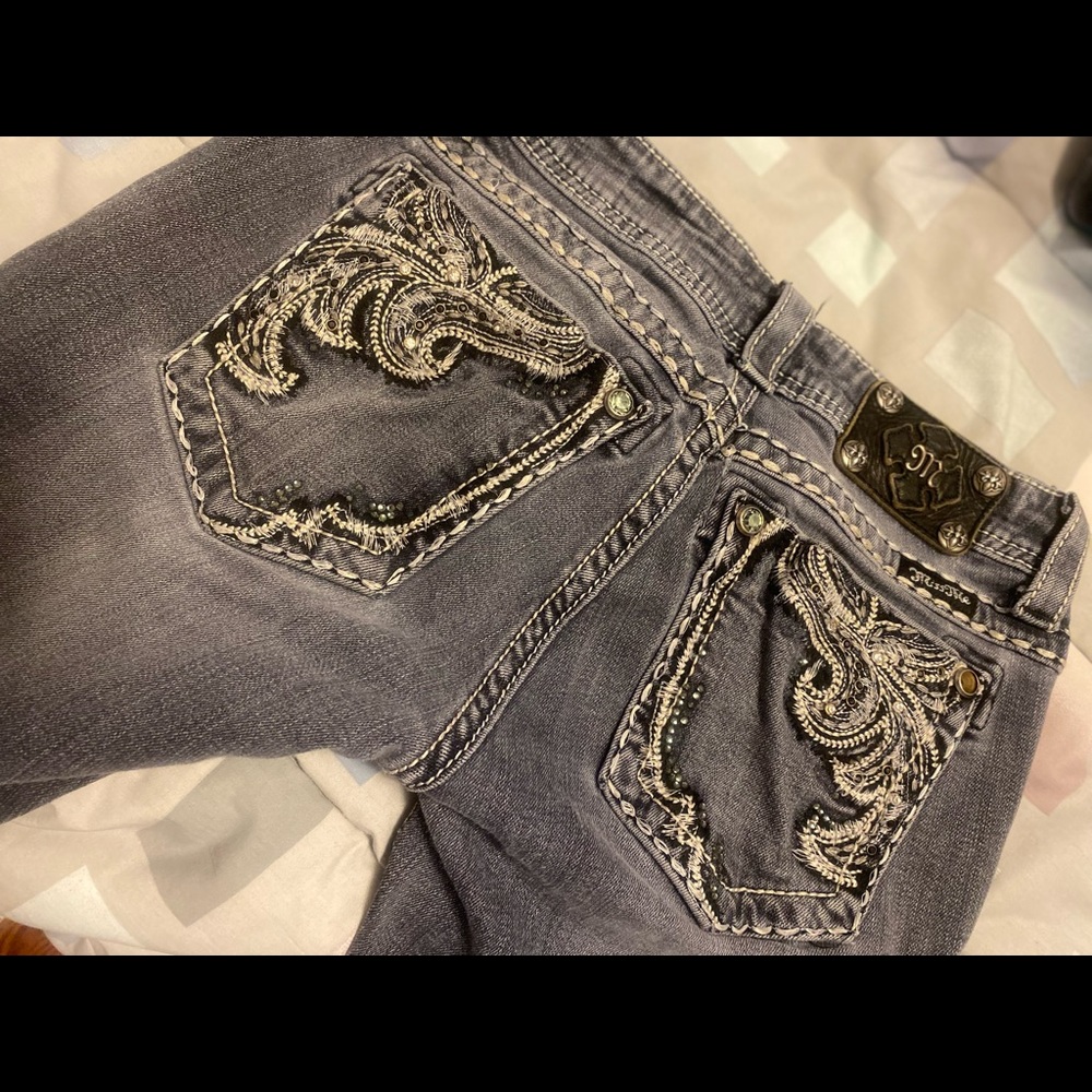 💎 💎 Miss Me jeans size 28x32 skinny JE563752L. Adorable black acid wash